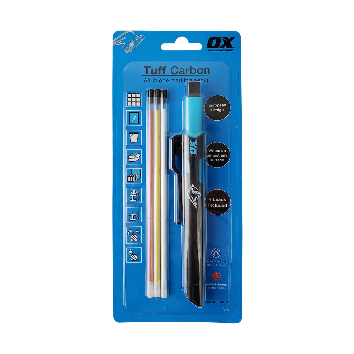 Tuff Carbon Marking Pencil Value Pack | 4 Leads Included - OX Tools