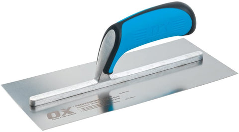 OX TOOLS Pro Series 4" x 16" Plaster Finishing Trowel | Stainless Steel & OX Grip Handle - OX Tools