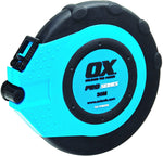 OX  Pro Fibreglass Closed Reel Tape-30M / 100FT-P028330, Blue/Black, 30m - OX Tools