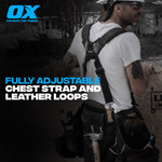 Ox Tools Fully adjustable RIg with chest straps and Leather loops