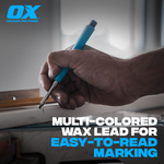 OX TOOLS Pro Tuff Carbon Marking Pencil | Pencil Holder with Sharpener & Belt Clip - OX Tools