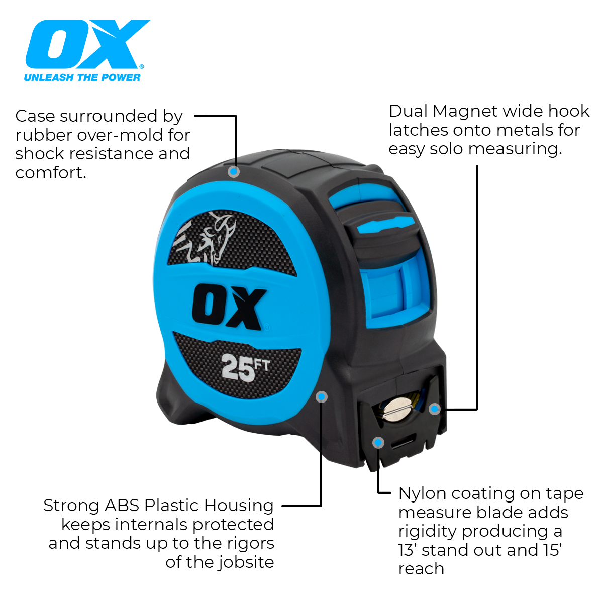 OX Pro TUFF BLADE 25-Foot Tape Measure - OX Tools