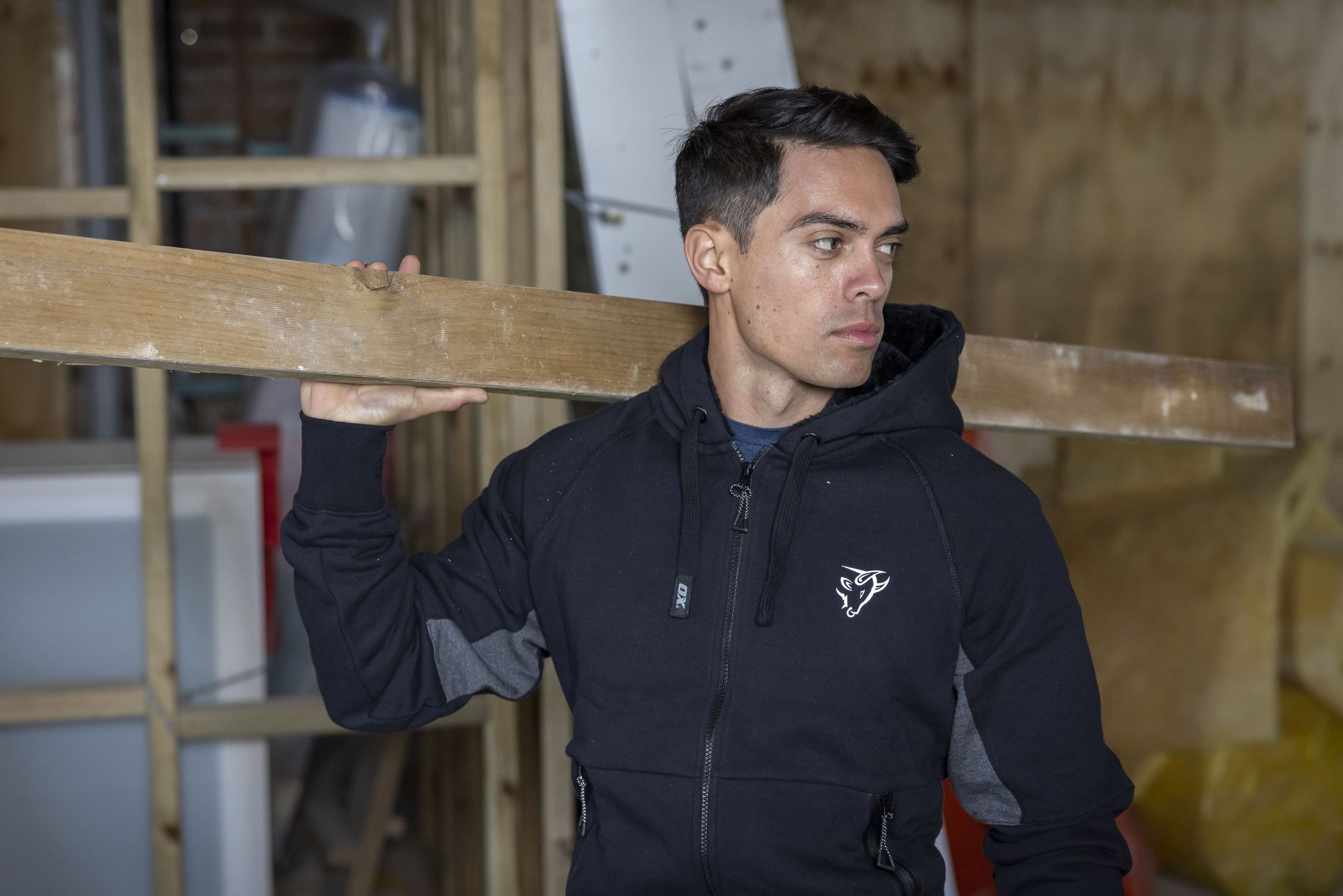 OX Zip Through Hoodie - Black - OX Tools