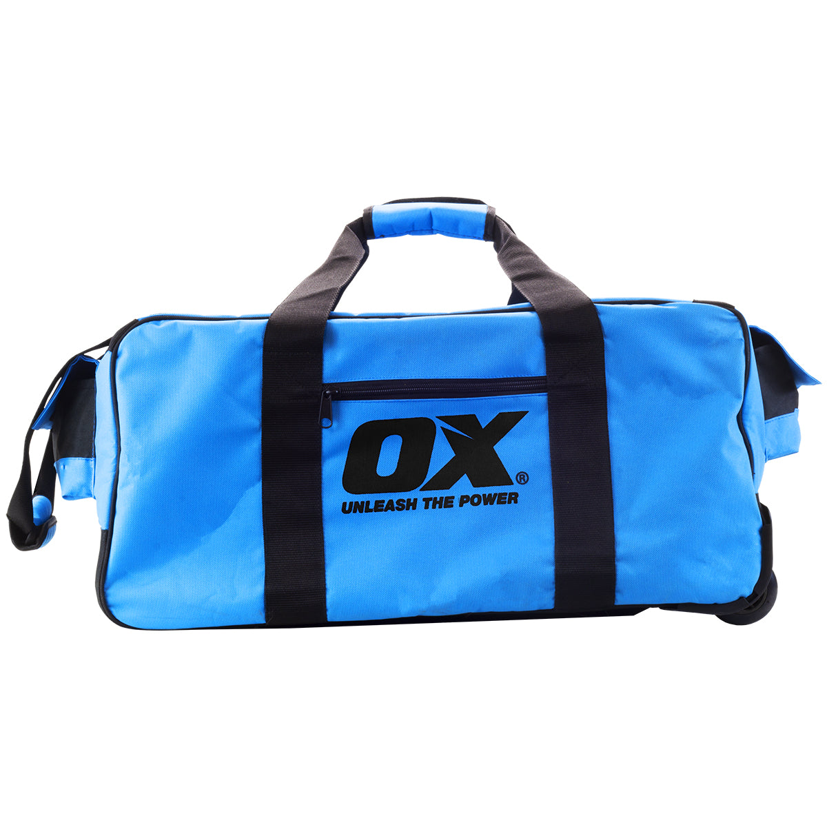 OX TOOLS Pro Series 24-Inch Wide Mouth Tuff Tool Bag with Built-In Wheels | Shoulder Strap & Heavy-Duty Zipper - OX Tools