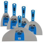 OX Trade Drywall Joint Knife Set - 5 Pack | 3", 4", 5", 6", 10" - Stainless Steel - OX Tools