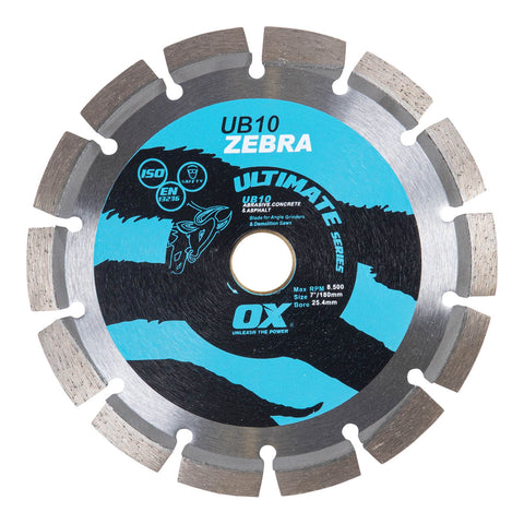 OX Ultimate Abrasive 6-Inch Diamond Blade, 7/8-Inch-5/8-Inch Bore - OX Tools
